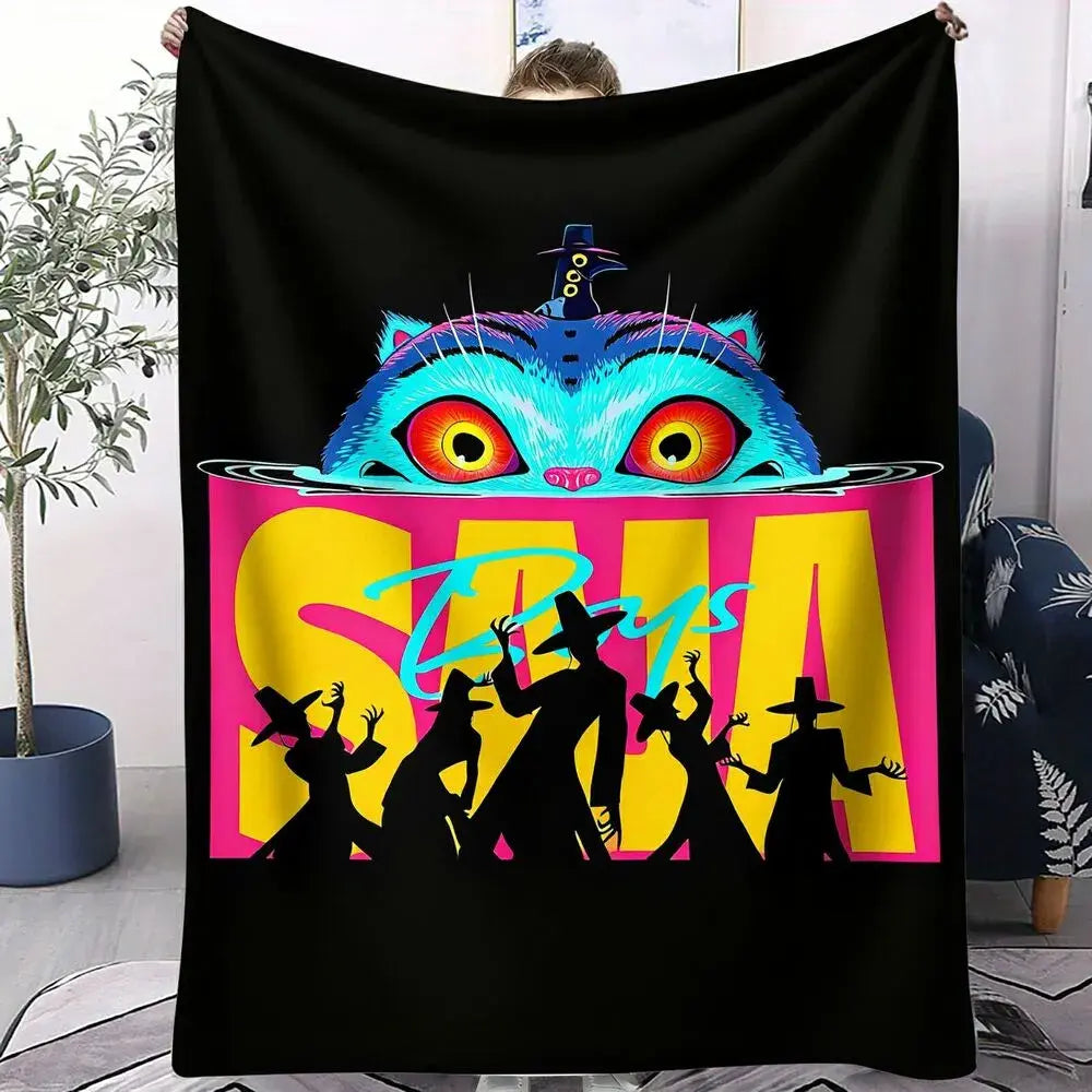 K-POP Demon Hunters Vibrant Graphic Multipurpose Throw Blanket