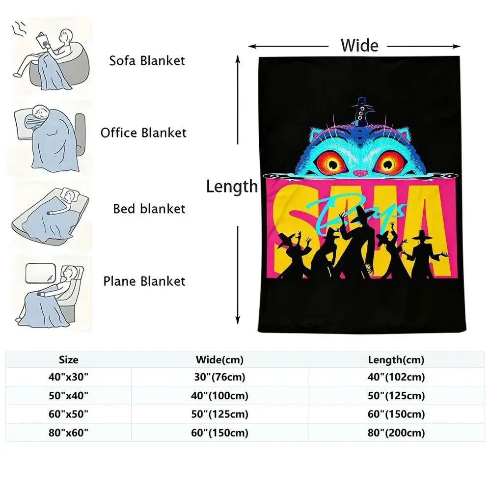 K-POP Demon Hunters Vibrant Graphic Multipurpose Throw Blanket