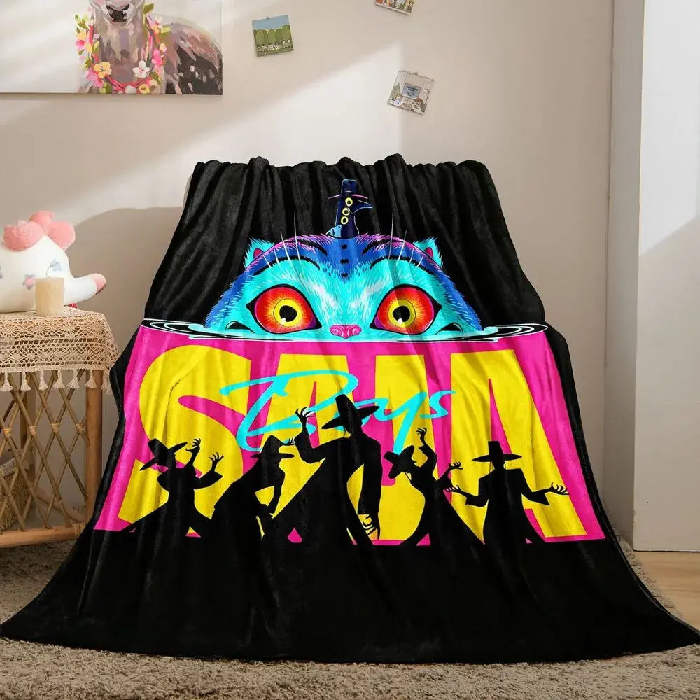 K-POP Demon Hunters Vibrant Graphic Multipurpose Throw Blanket