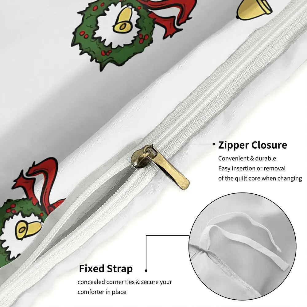 Whoville Grinch Christmas Gift Duvet Cover Set Kids Bedding Set