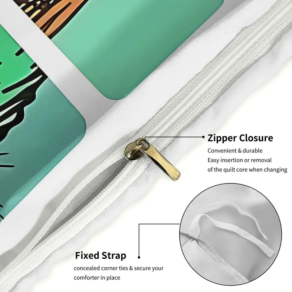 Whoville Grinch Est 1957 Christmas Duvet Cover Set Kids Bedding Set